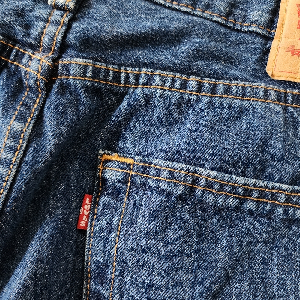 Levi's 501 Original Fit Straight Leg Blue Jeans Men's Size 36 - Picture 9 of 13